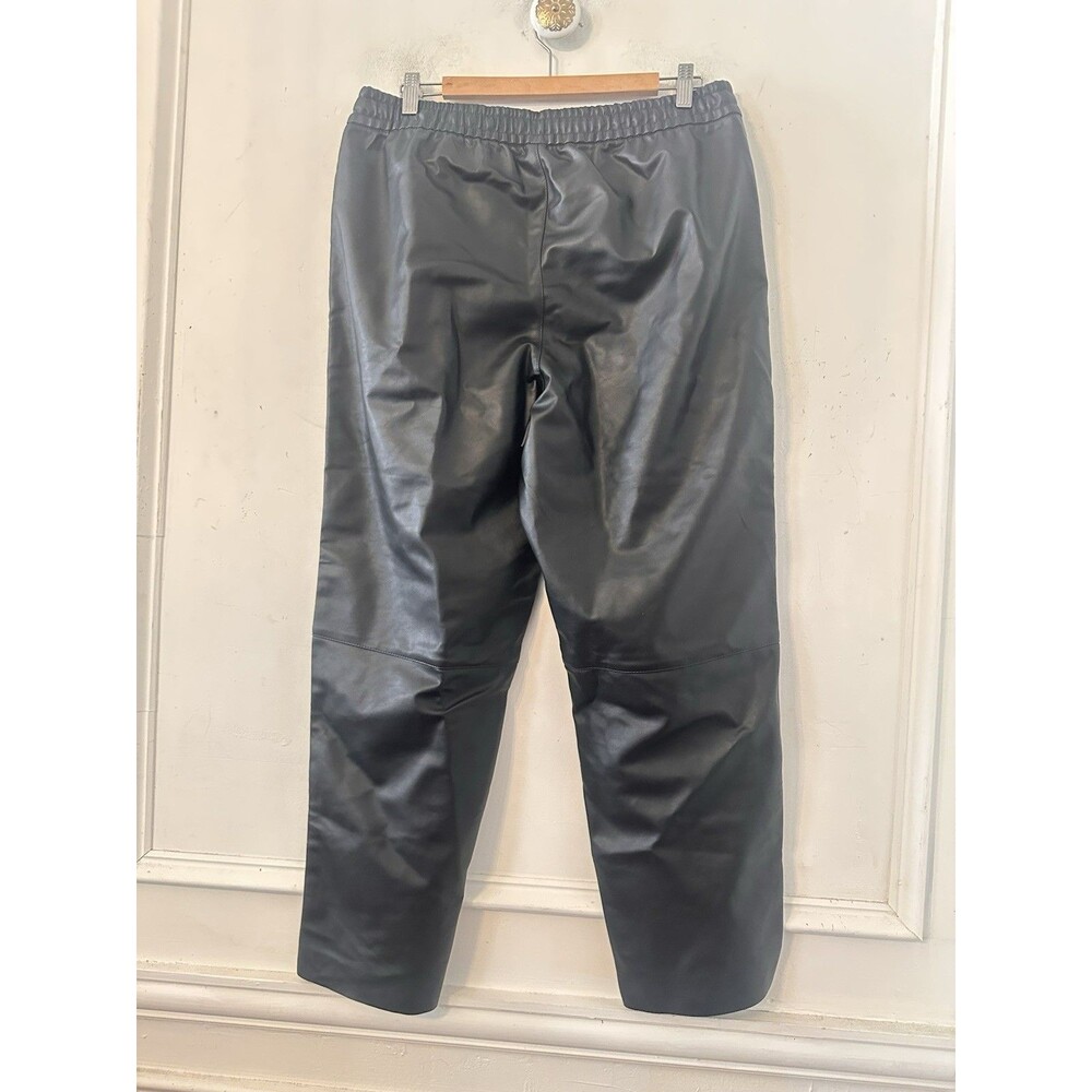 NWT Old Navy Women’s Faux Leather High Rise Billie Straight Leg Pants Large - Picture 10 of 13